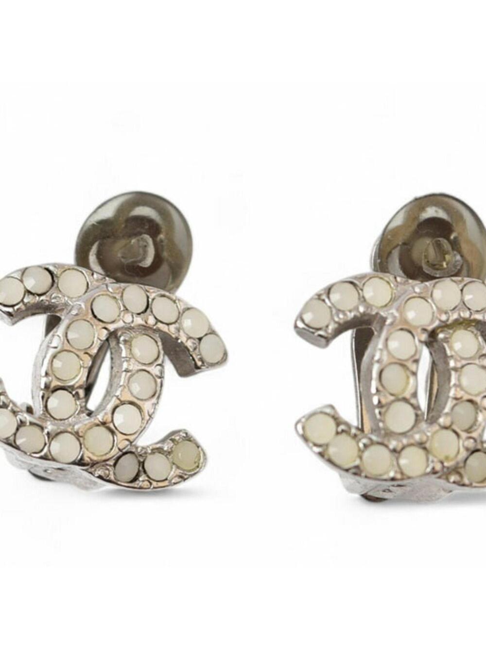 Chanel Earrings Silver-Tone Metal #208395C81B